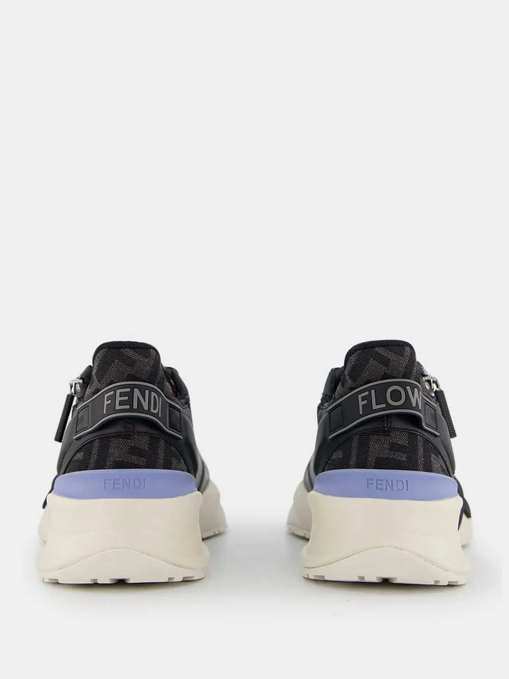 Flow Grey Leather Low-Top Sneakers
