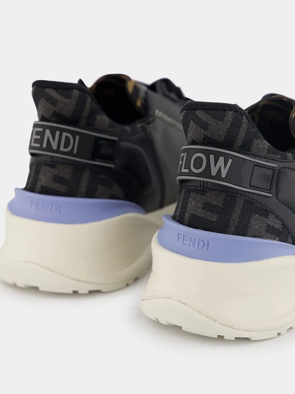 Flow Grey Leather Low-Top Sneakers