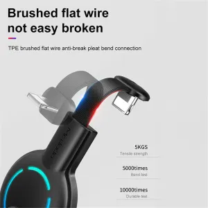 Gaming Charging Cable 180ø U Shape USB Fast Charger for iPhone with Suction Cup