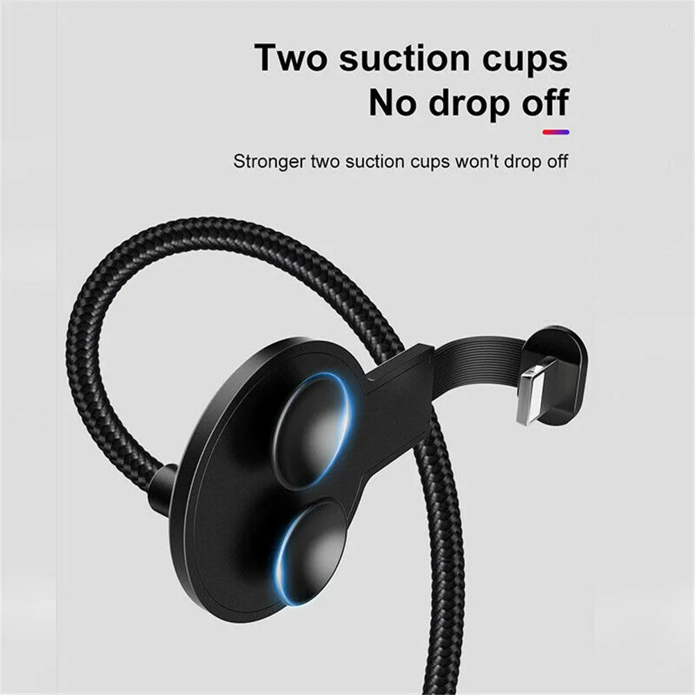 Gaming Charging Cable 180ø U Shape USB Fast Charger for iPhone with Suction Cup
