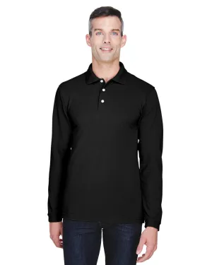 Harriton Easy Blend Long Sleeve Polo Shirt