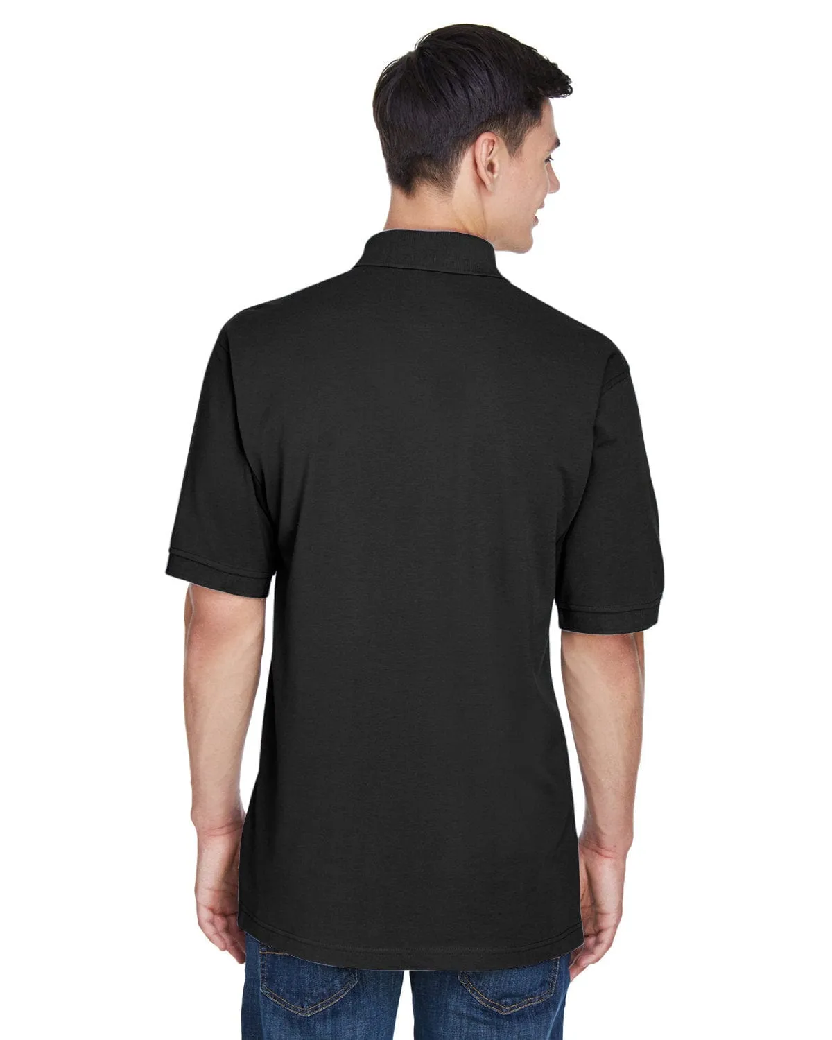 Harriton Easy Blend Polo Shirt | Black