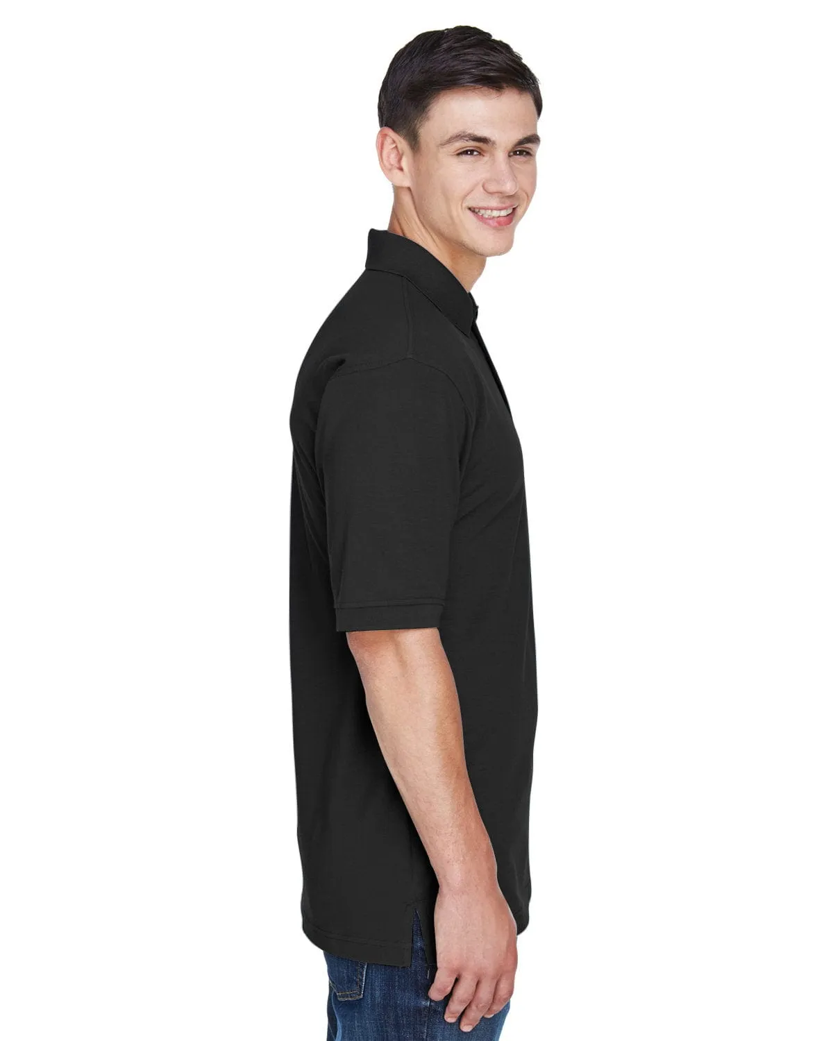 Harriton Easy Blend Polo Shirt | Black