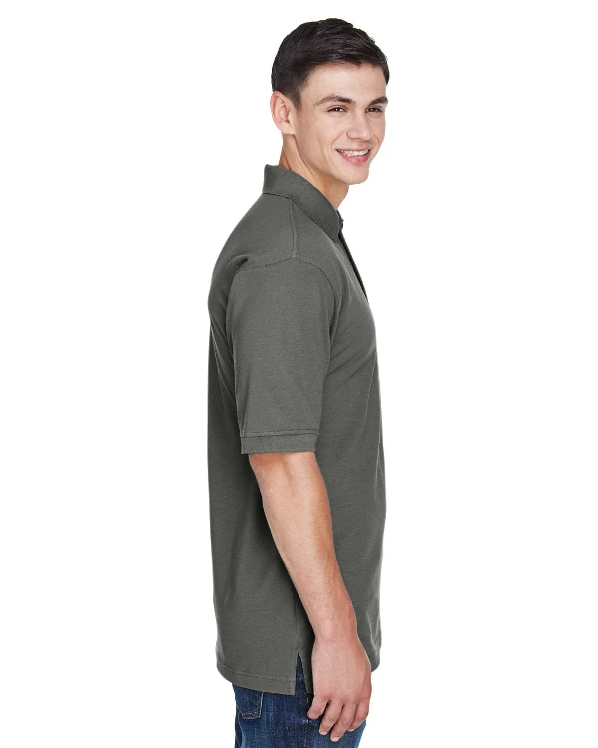 Harriton Easy Blend Polo Shirt | Charcoal