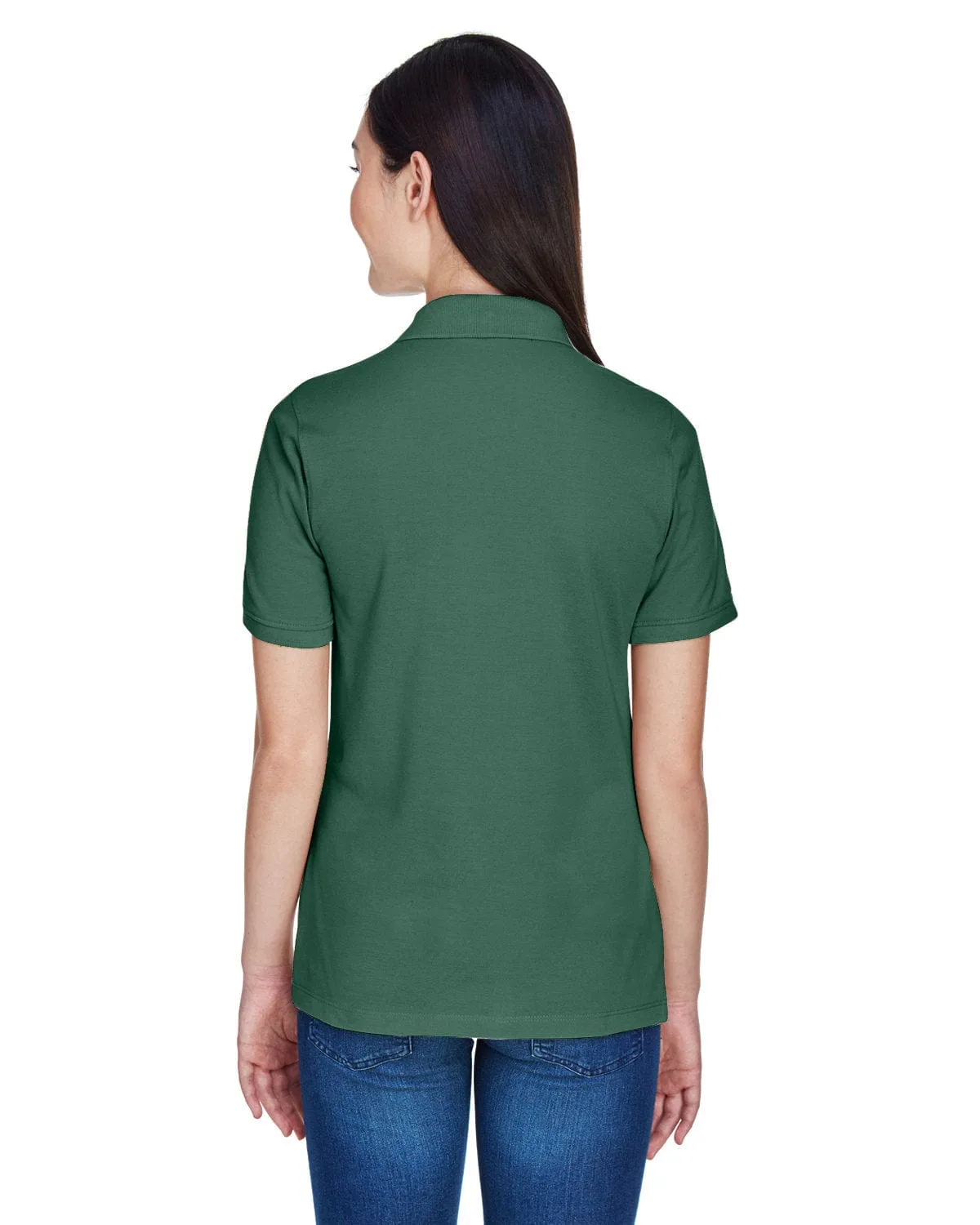 Harriton Ladies Easy Blend Polo Shirt | Hunter