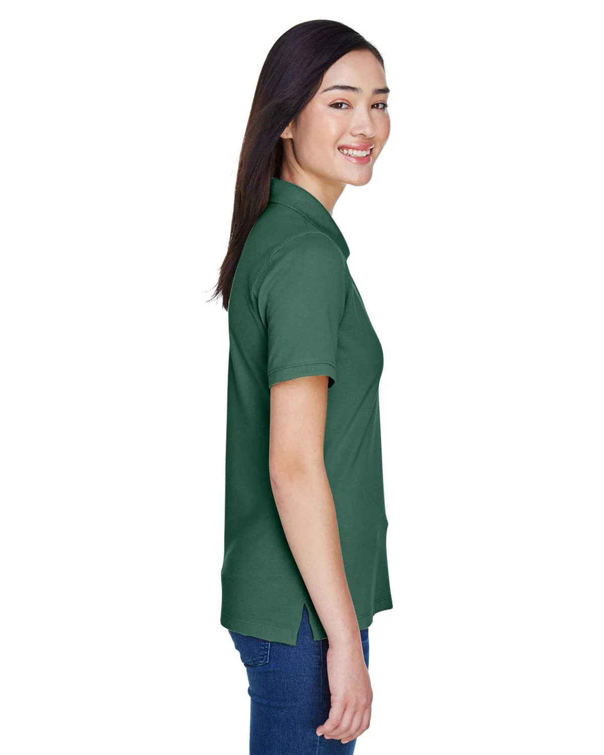 Harriton Ladies Easy Blend Polo Shirt | Hunter