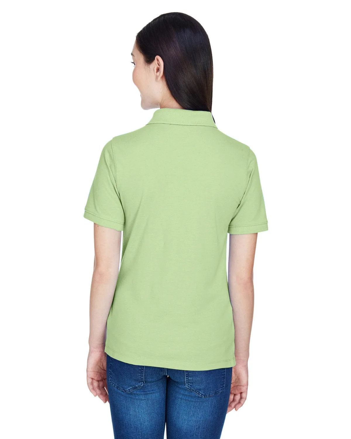 Harriton Ladies Easy Blend Polo Shirt | Lime