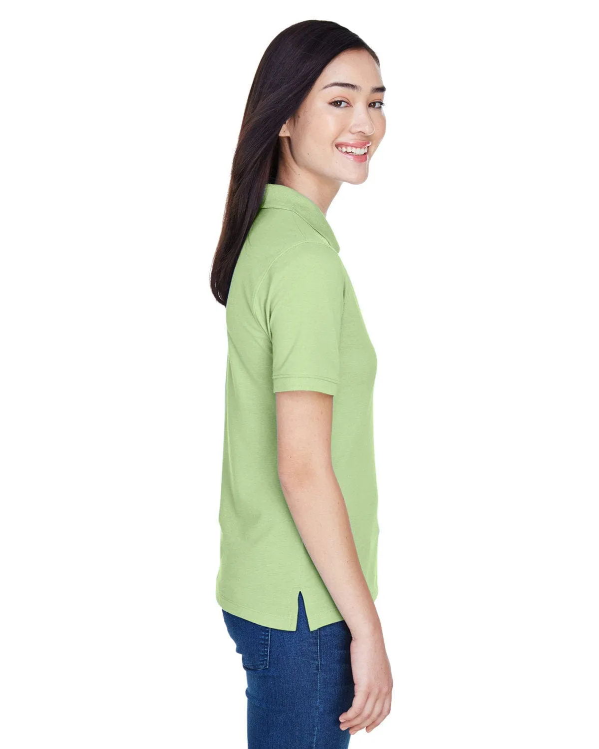 Harriton Ladies Easy Blend Polo Shirt | Lime