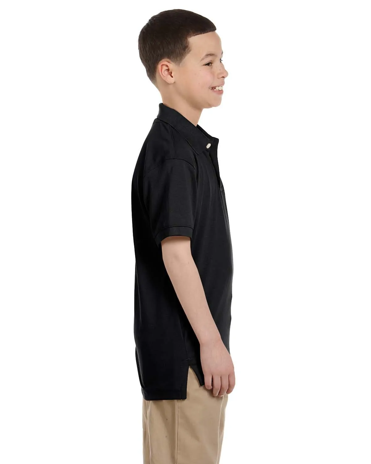 Harriton Youth Easy Blend Polo Shirt | Black