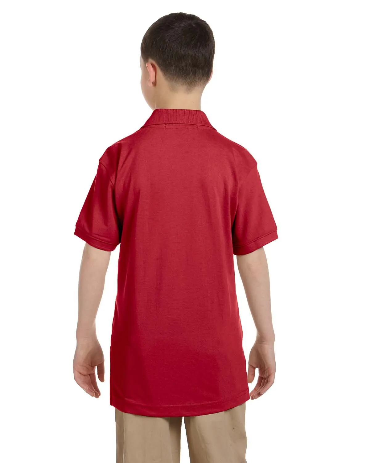 Harriton Youth Easy Blend Polo Shirt | Red