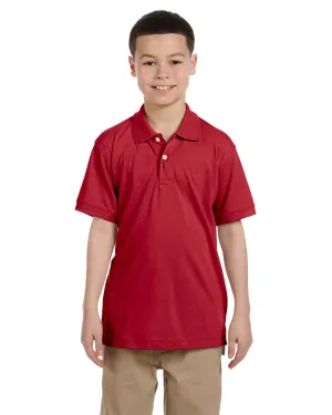 Harriton Youth Easy Blend Polo Shirt | Red