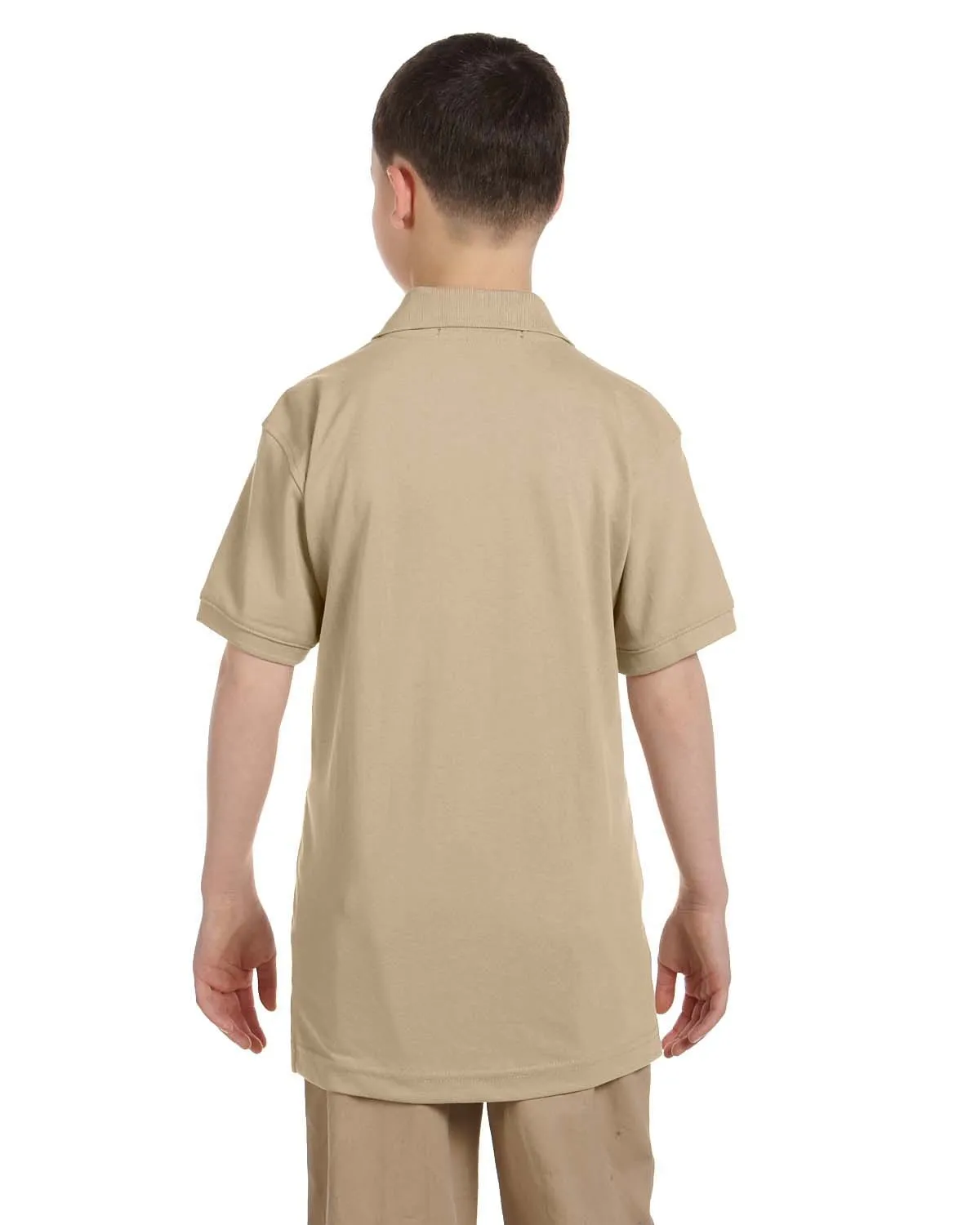 Harriton Youth Easy Blend Polo Shirt | Stone