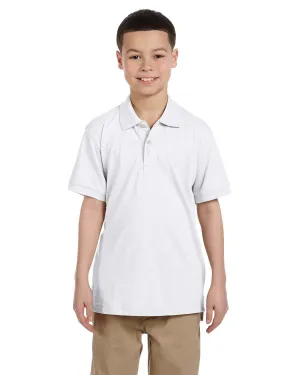 Harriton Youth Easy Blend Polo Shirt | White
