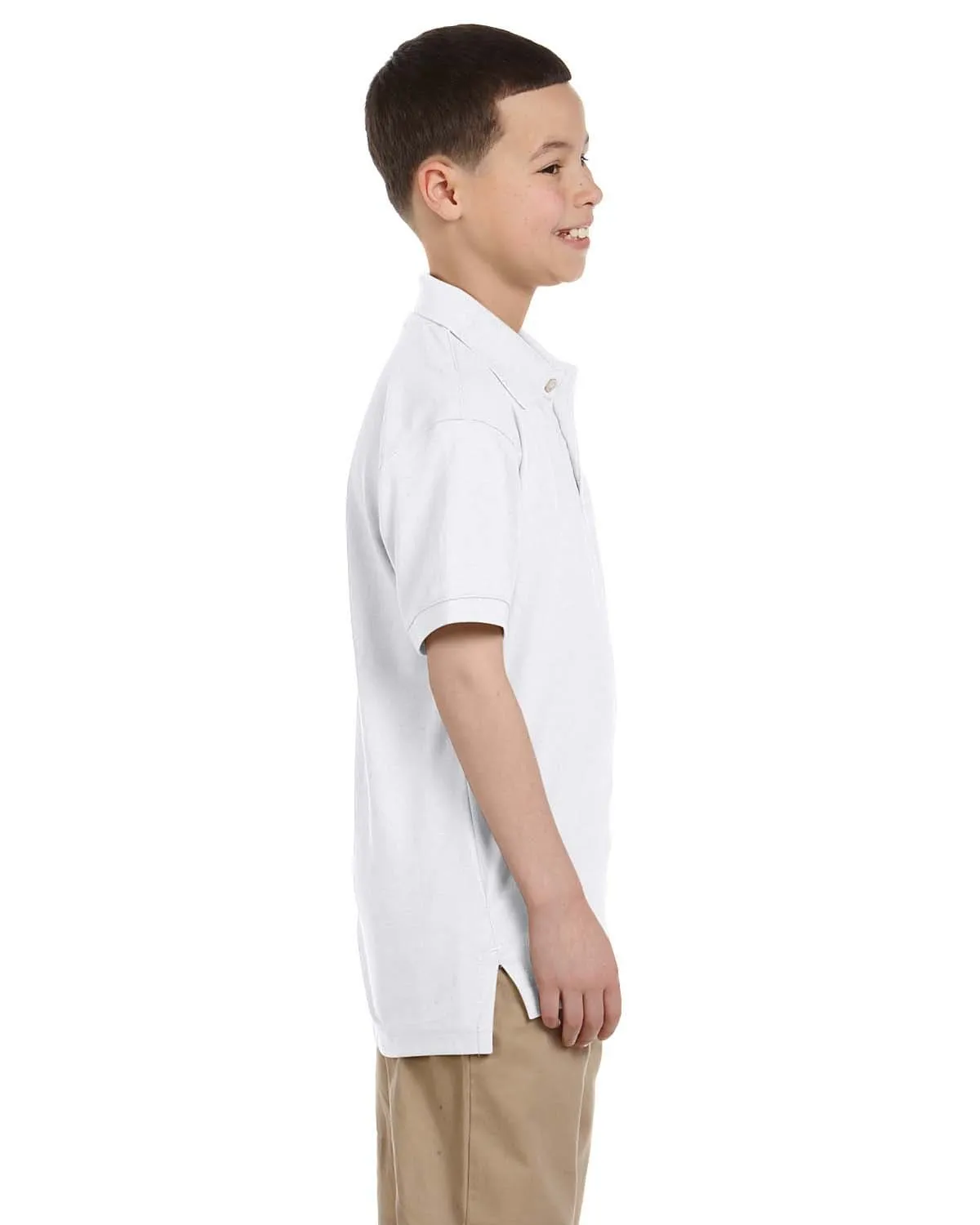 Harriton Youth Easy Blend Polo Shirt | White