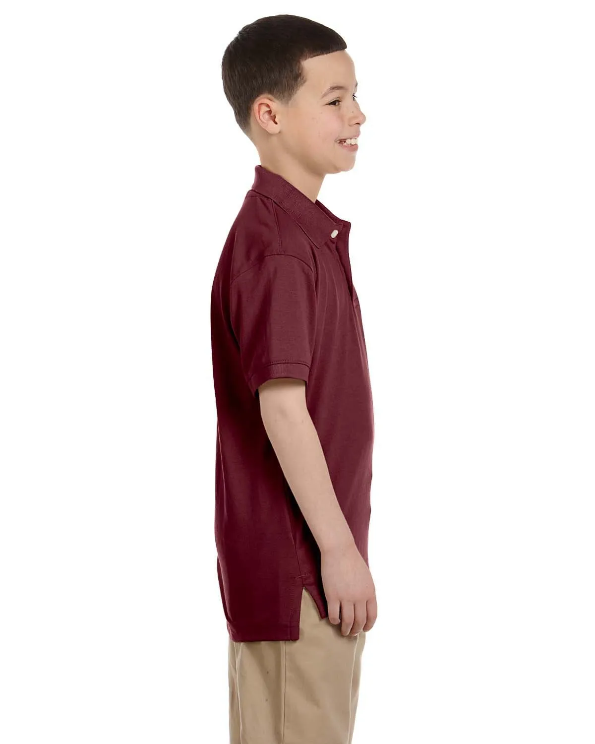 Harriton Youth Easy Blend Polo Shirt | Wine