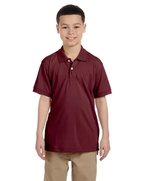Harriton Youth Easy Blend Polo Shirt | Wine