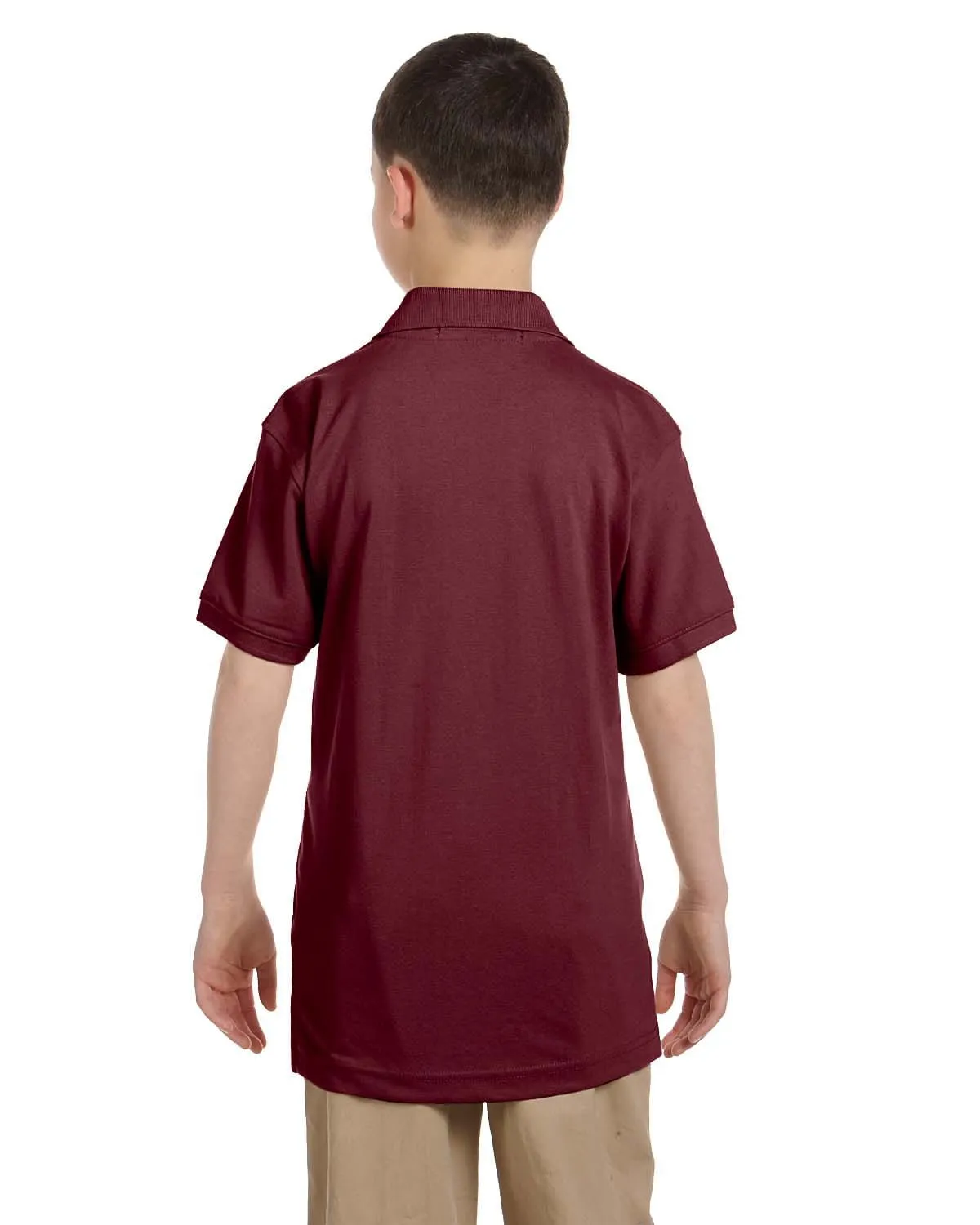 Harriton Youth Easy Blend Polo Shirt | Wine
