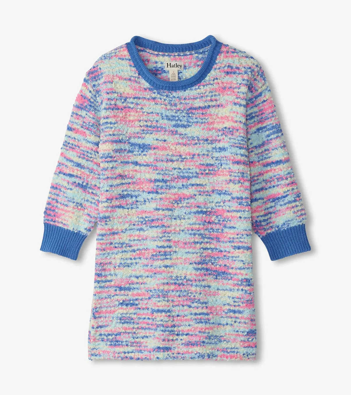 Hatley Girls Boucle Easy Sweater Dress - Blue