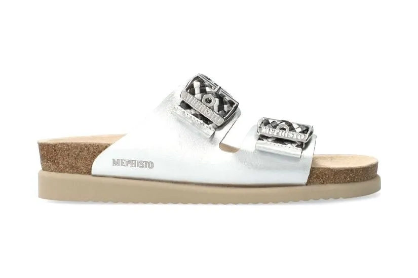 'Hester Twist' women's slide sandal - silver mix