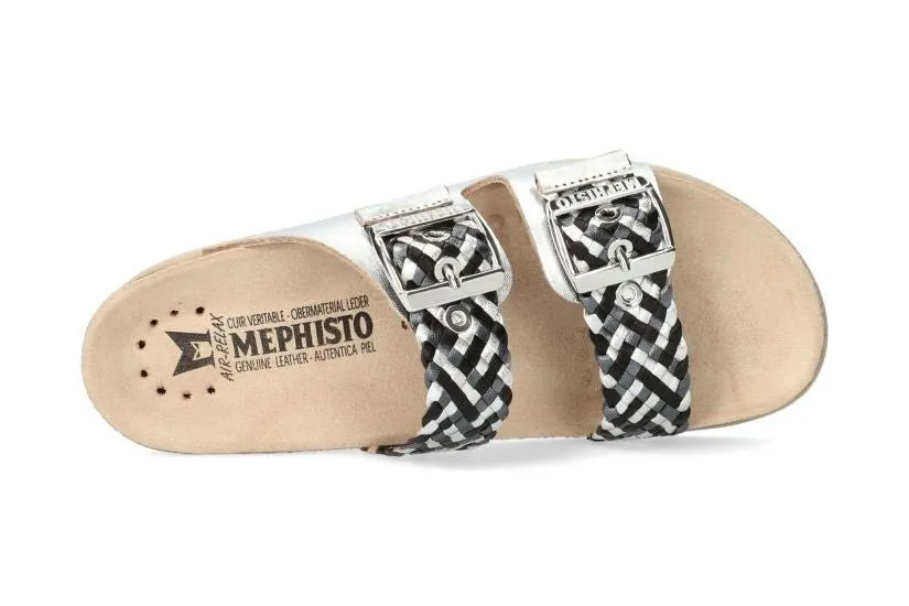 'Hester Twist' women's slide sandal - silver mix