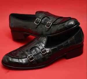 High Quality Croco Faux Leather Upper Material with Durable Sole Quality Shoes-Unique And Classy