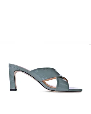 Kaori Avocado Green Soft Naplak Mules