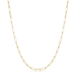 Kaylee 18” Gold Petite Paper Clip Chain Linked Necklace