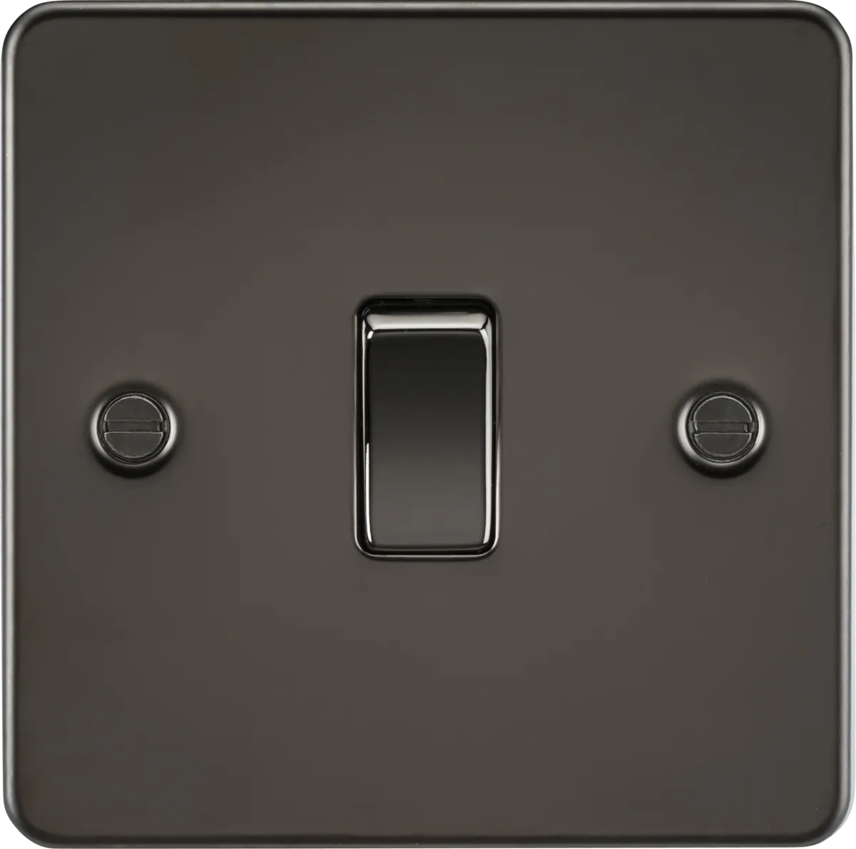 Knightsbridge FP2000GMx10 Flat Plate 10AX 1G 2 Way Switch - Gunmetal (10 Pack)