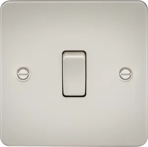 Knightsbridge FP2000PLx10 Flat Plate 10AX 1G 2 Way Switch - Pearl (10 Pack)