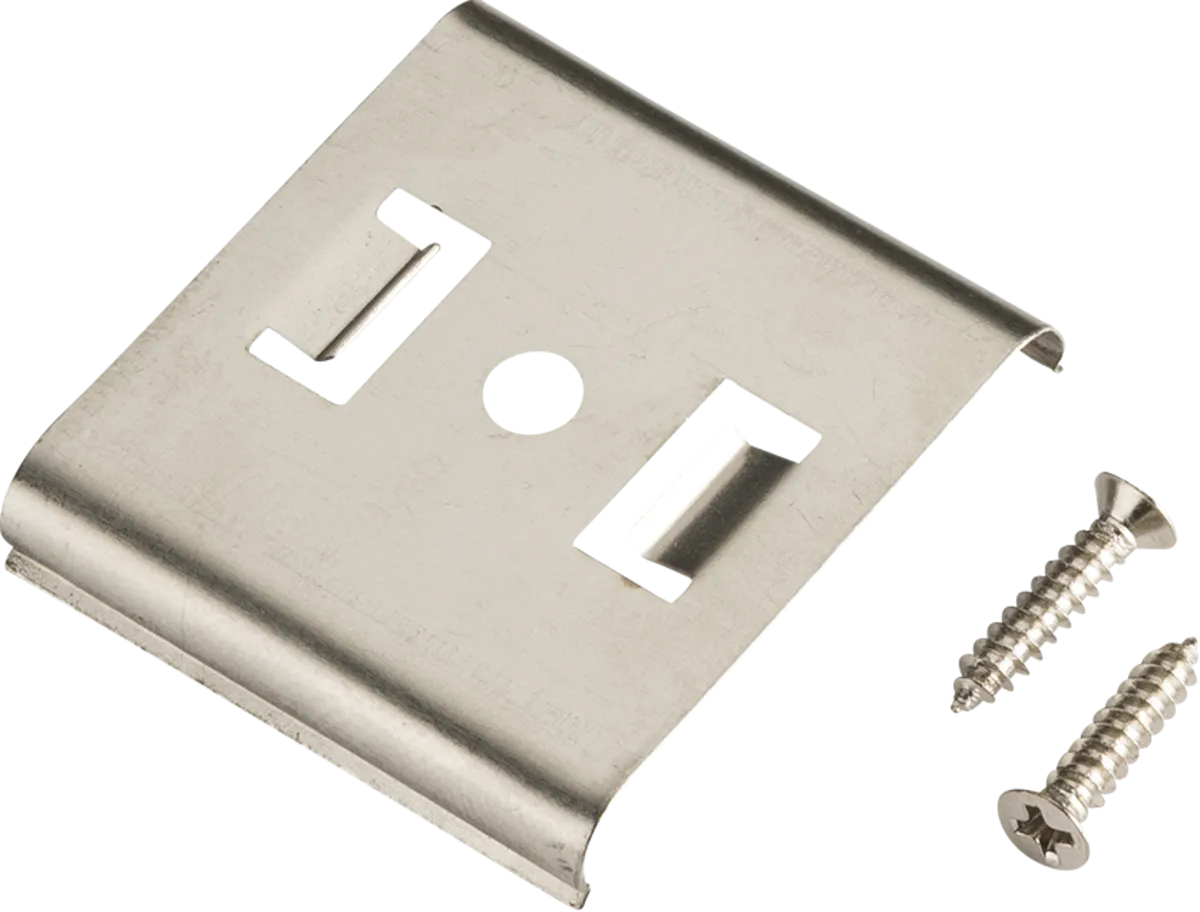 Knightsbridge LEDFCLIP Metal Mounting Clip comes with 2 x Screws for Flat LED Strip