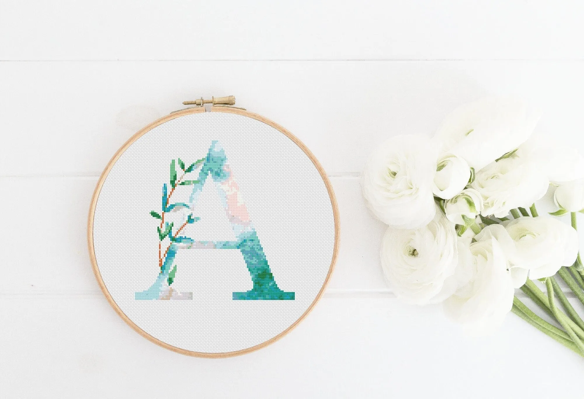 Letter A Cross Stitch Pattern #391