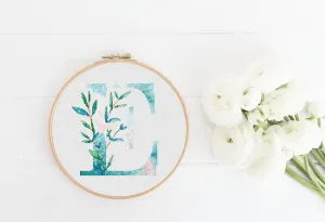 Letter E Cross Stitch Pattern #395