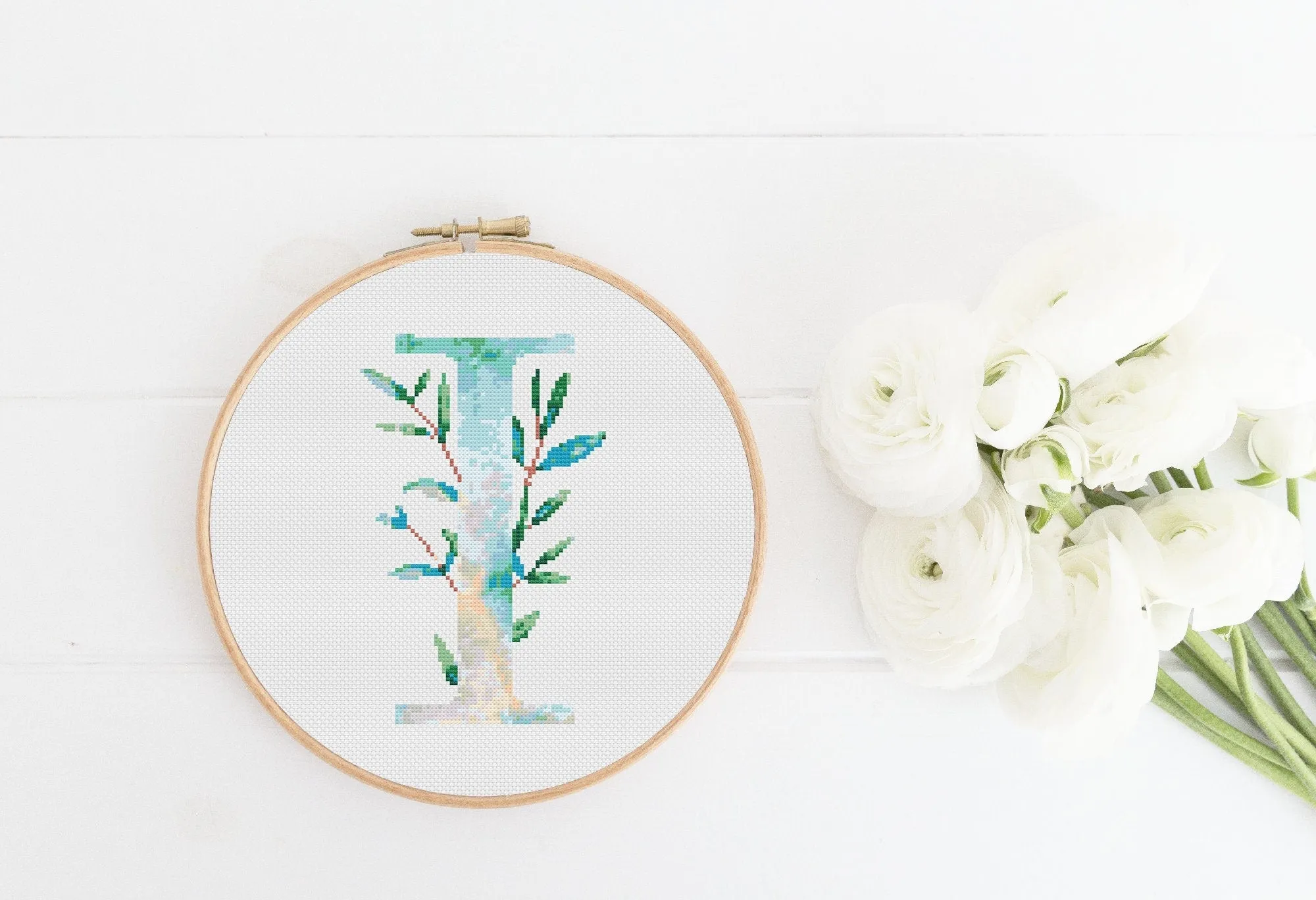 Letter I Cross Stitch Pattern #399