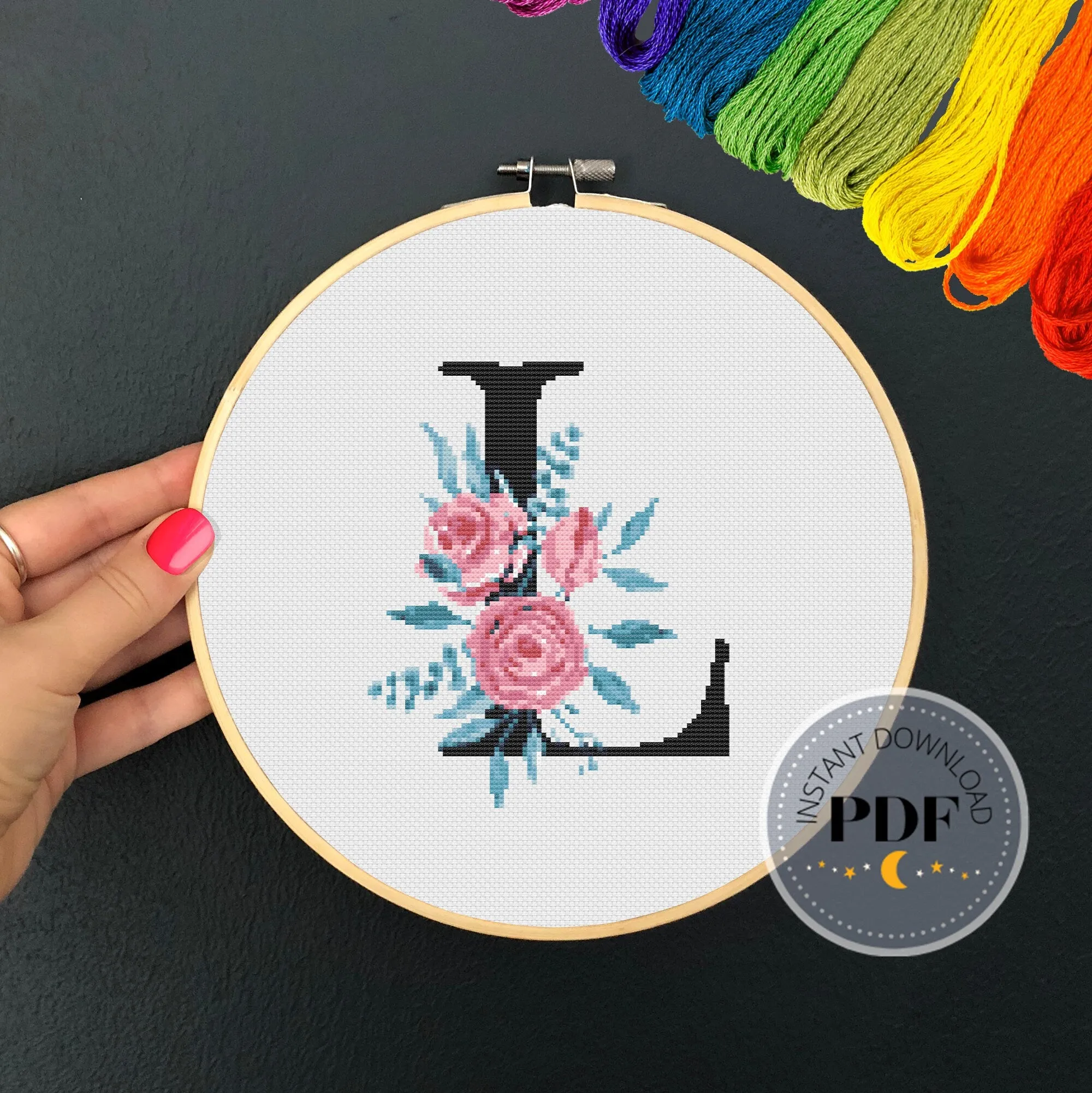 Letter L Cross Stitch Pattern #63