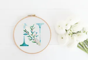 Letter N Cross Stitch Pattern #404