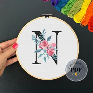 Letter N Cross Stitch Pattern #65