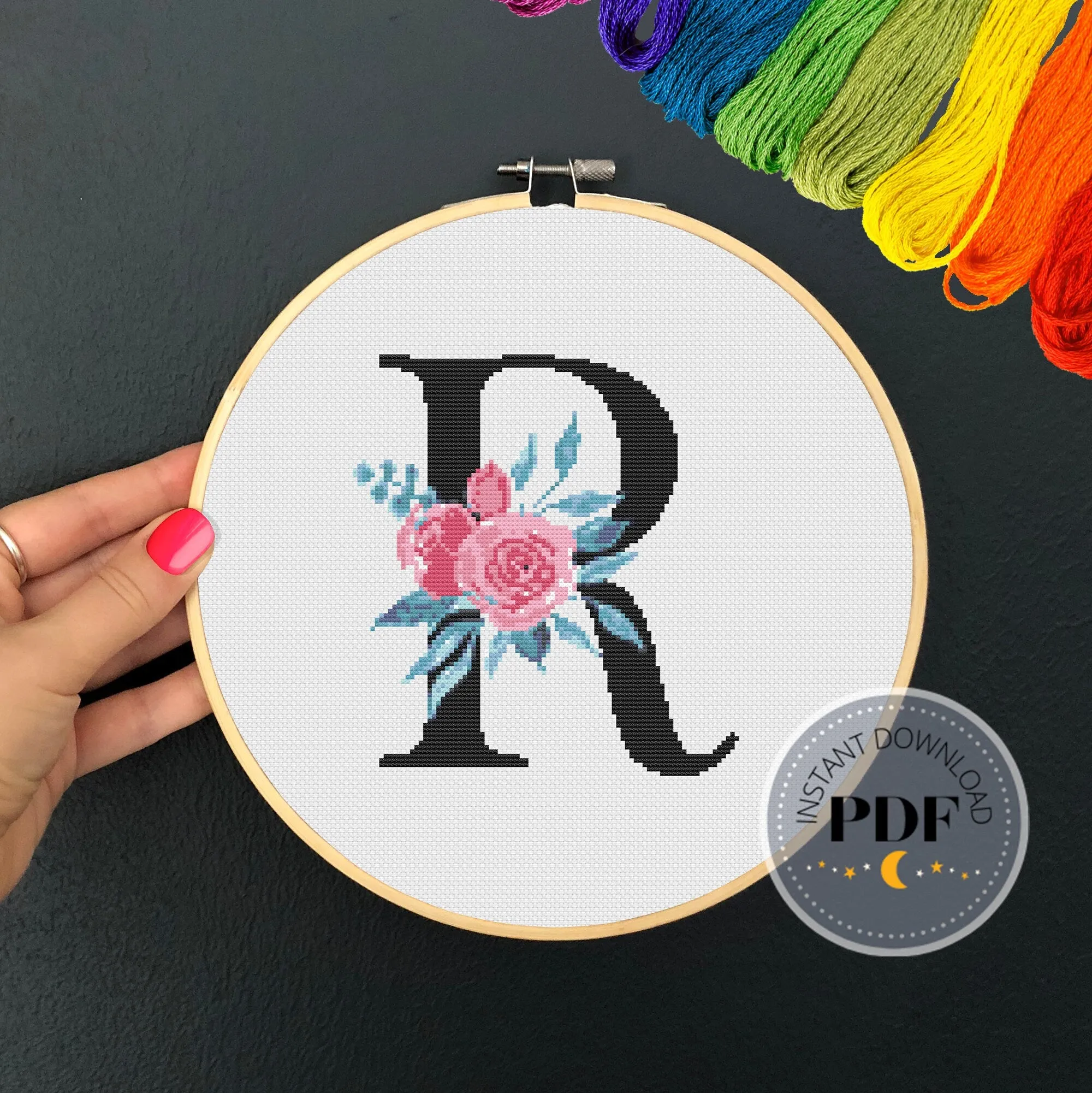 Letter R Cross Stitch Pattern #69