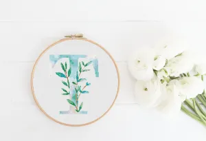 Letter T Cross Stitch Pattern #410