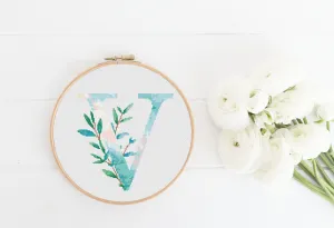 Letter V Cross Stitch Pattern #412