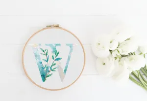 Letter W Cross Stitch Pattern #413