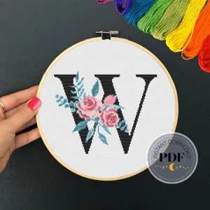 Letter W Cross Stitch Pattern #76