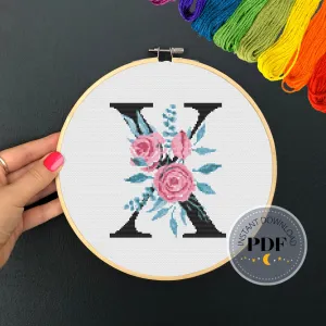 Letter X  Cross Stitch Pattern #78
