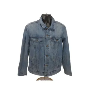 Levi's Jacket Mens L Blue Denim Jean Trucker Button Down Light Wash Vintage 90's