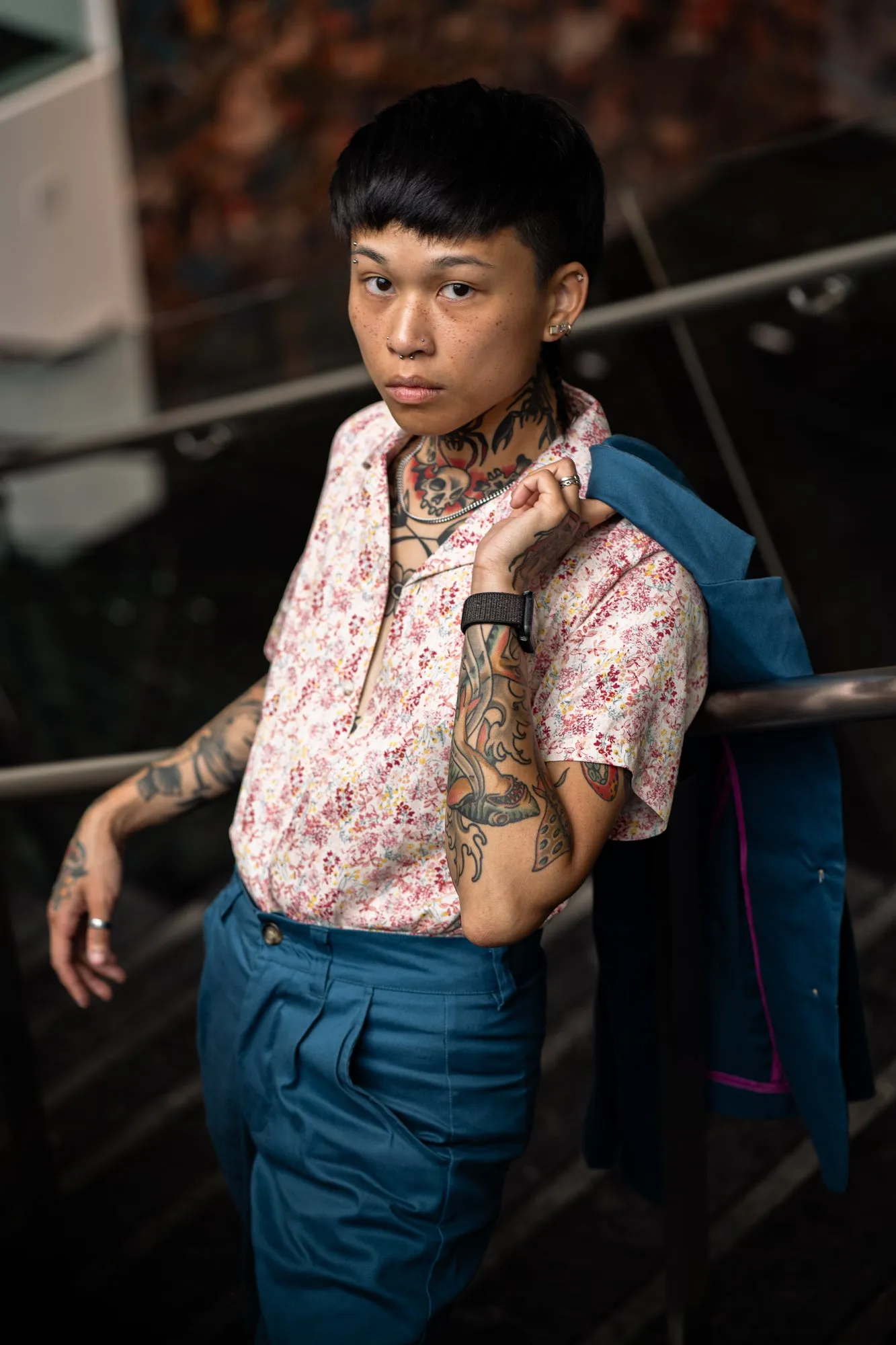 Light Floral Founder Short Sleeve