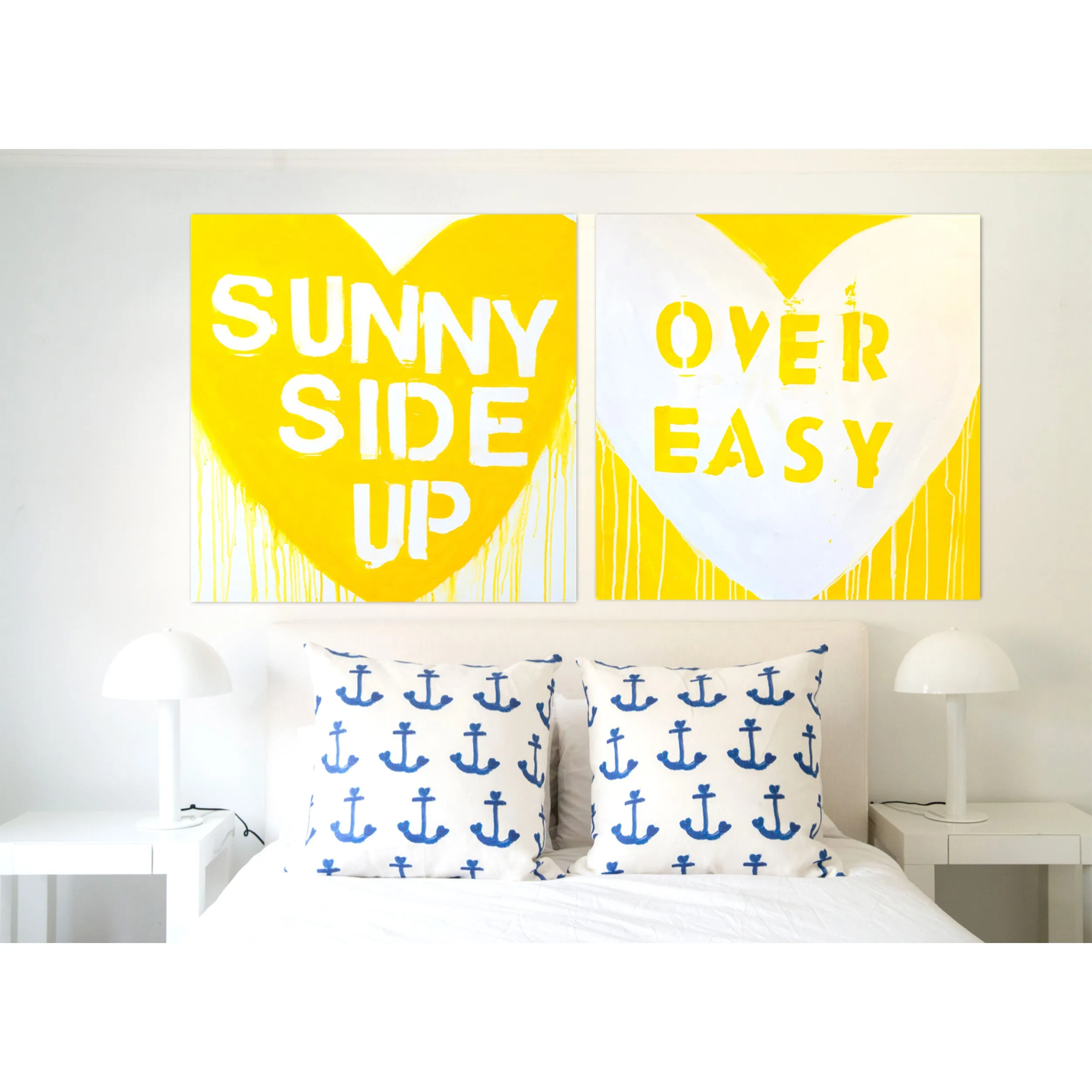 Love Over Easy Drippy Heart Art Print