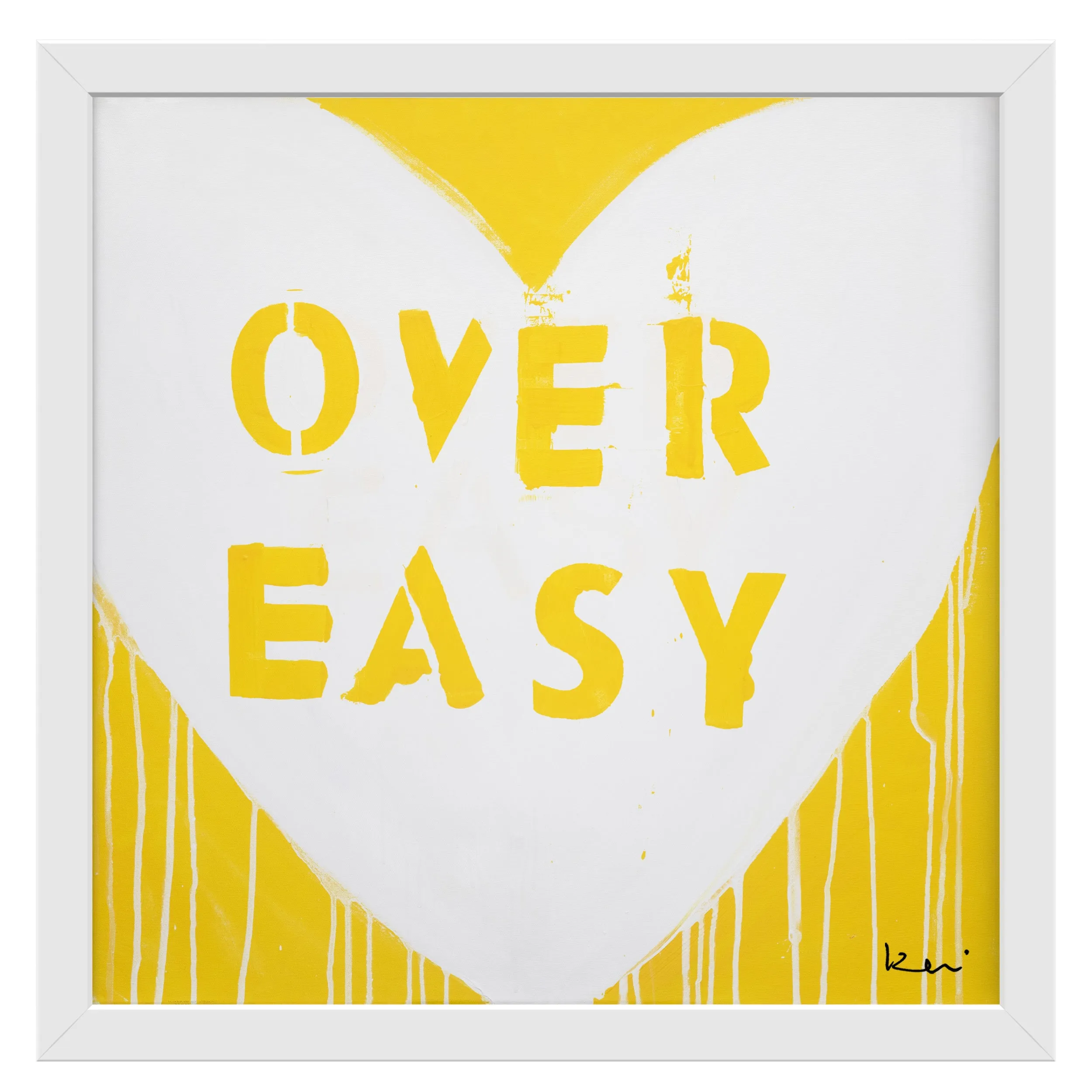 Love Over Easy Drippy Heart Art Print