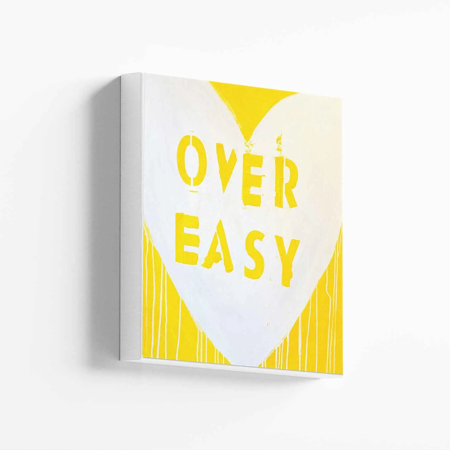 Love Over Easy Drippy Heart Art Print