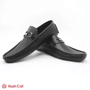 Men's Black Casual Plain Leather Shoes