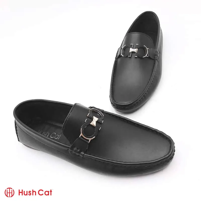 Men's Black Casual Plain Leather Shoes