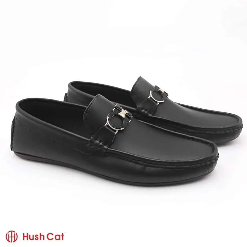 Men's Black Casual Plain Leather Shoes
